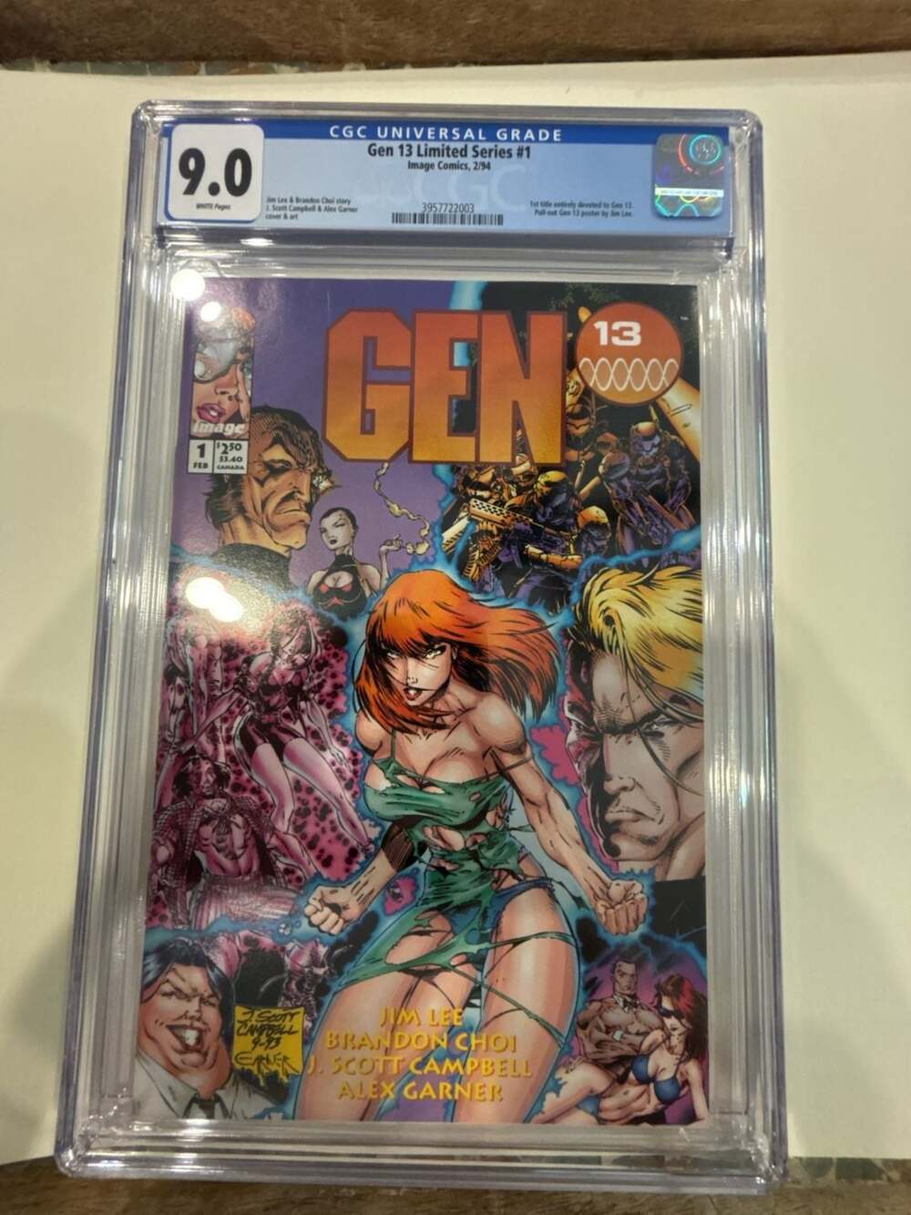 GEN 13 #1 LIMITED SERIES CGC 9.0 VFNM 1ST TITLE Devoted to GEN 13 Image 1994 HOT
